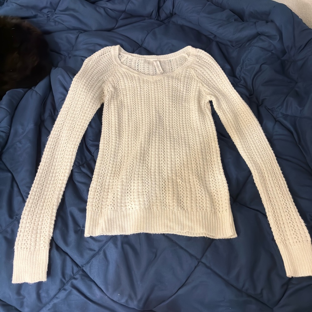 Aeropostale Cream Women's Crew Neck Sweater